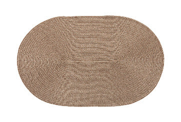 Placemat set van 6 - Gevlochten - Taupe - Riet - 45x35 CM